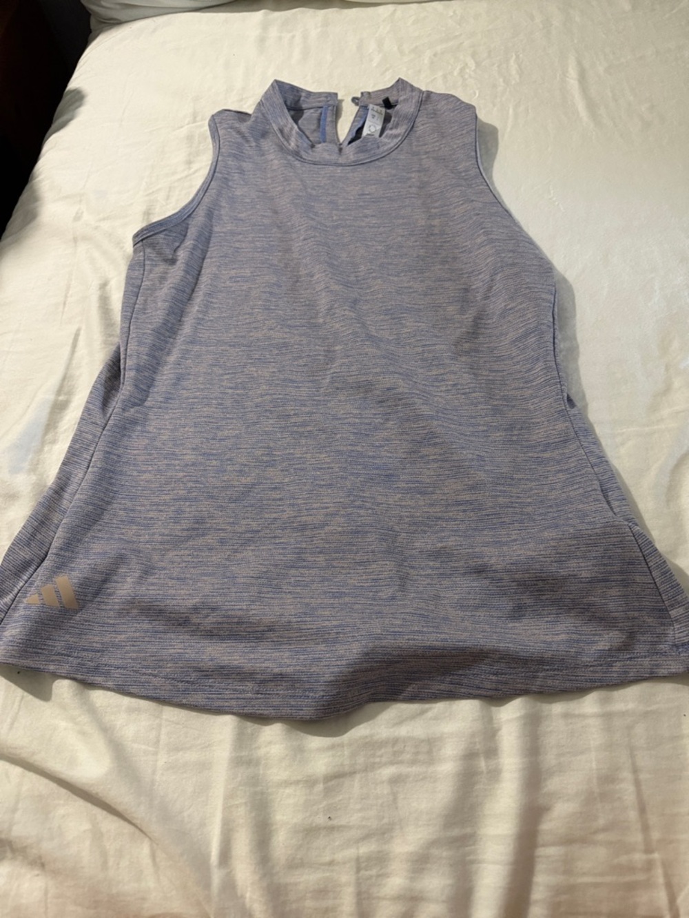 Adidas Women's Golf Heathered Light Pink & Blue Sleeveless Tank
